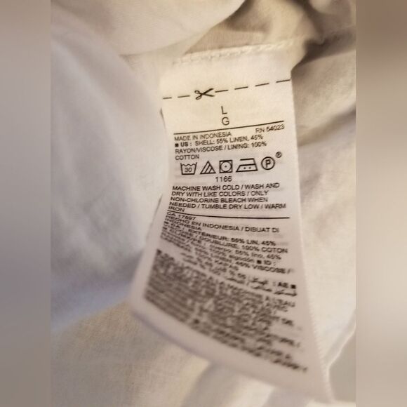 Old Navy Linen Blue Dress Size L - Picture 4 of 5